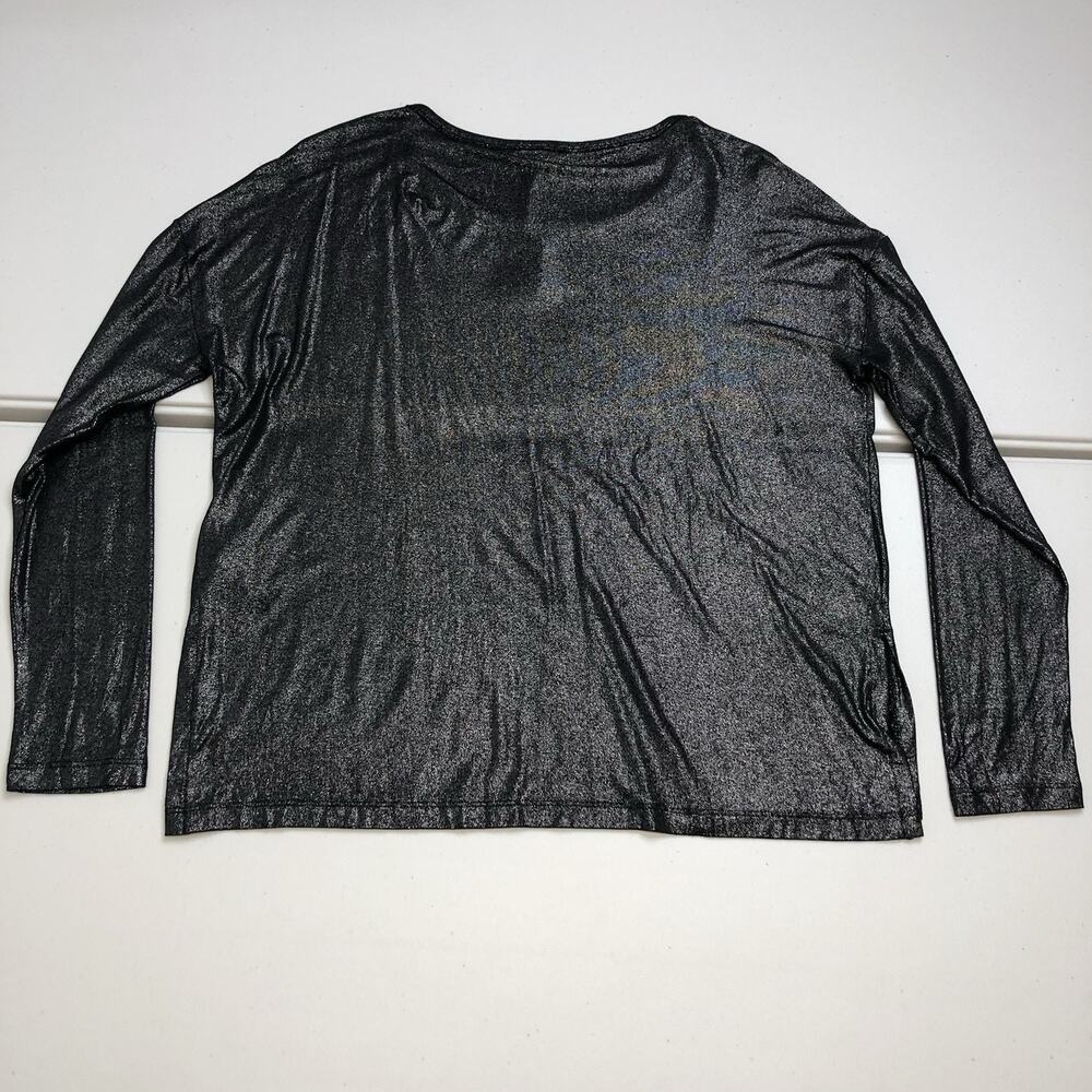 Banana Republic Women’s Tunic Top Sweater Metallic Size M Black Gray Long Sleeve - Picture 9 of 9